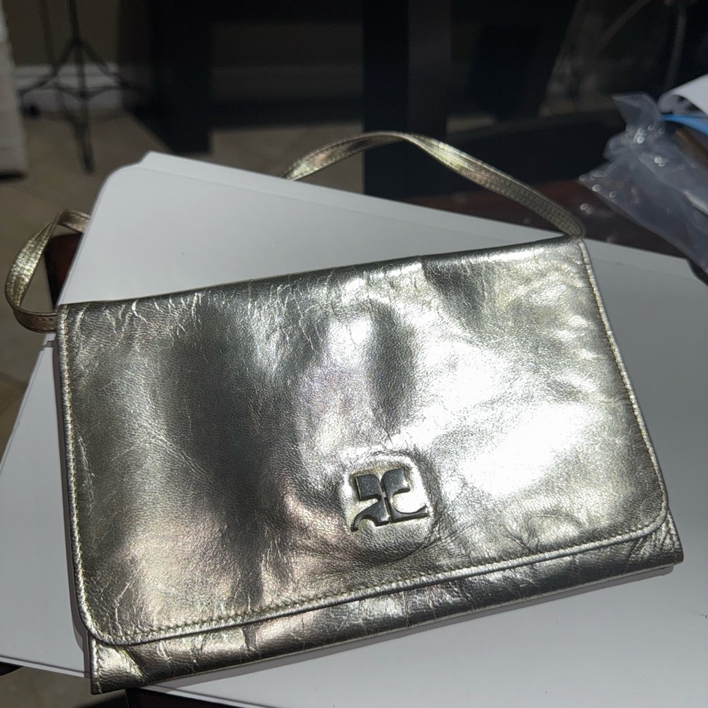Authentic vintage Courreges Paris small / mini purse gold - mint - Picture 4 of 8